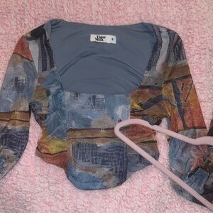 Blue tiger mist courset crop top,good  condition💙